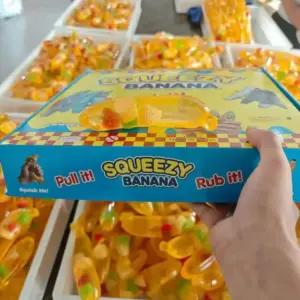 Wholesale Transparent Fruit Sandwich Banana Soft Toy Mixed Fruit Squishy Sensory Toy Stress Relief Gift for Kids and Adults Product Image