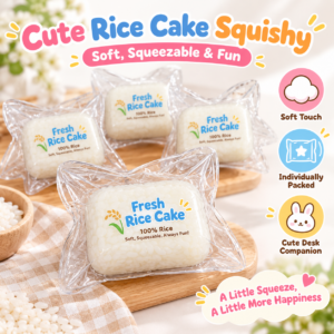 🍙 Rice Ball Squish-Style Fidget Toy – Glutinous Rice Ball Novelty 🍚