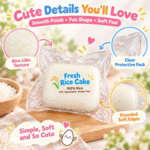 🍙 Rice Ball Squish-Style Fidget Toy – Glutinous Rice Ball Novelty 🍚