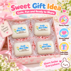 🍙 Rice Ball Squish-Style Fidget Toy – Glutinous Rice Ball Novelty 🍚