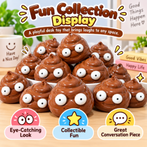 💩🌀 Brown Swirl Squishy Toy Ball – Goofy Poop Emoji Fidget