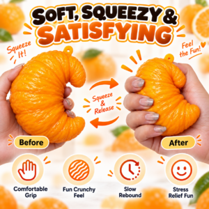 🥐✨ Butter Croissant Squishy Toy – Realistic Bakery-Inspired Soft Sensory Squeeze Toy, Cute Stress Relief Fidget Toy