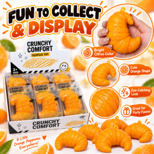 🥐✨ Butter Croissant Squishy Toy – Realistic Bakery-Inspired Soft Sensory Squeeze Toy, Cute Stress Relief Fidget Toy