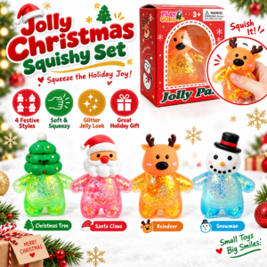 🎄☃️ Christmas Santa & Snowman Squishy Toy – Holiday Character Figurine with Retail Box