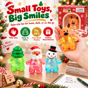 🎄☃️ Christmas Santa & Snowman Squishy Toy – Holiday Character Figurine with Retail Box