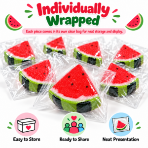 🍉 Watermelon Wedge Squeeze Toy – Red & Yellow Fruit Slice Fidget