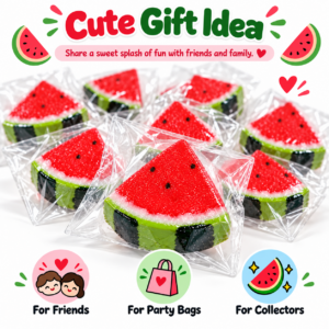 🍉 Watermelon Wedge Squeeze Toy – Red & Yellow Fruit Slice Fidget