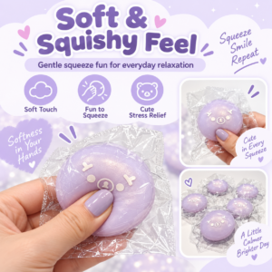 🐻💜 Bear Face Bath Bomb – Round Purple Fizzies with Bear Design