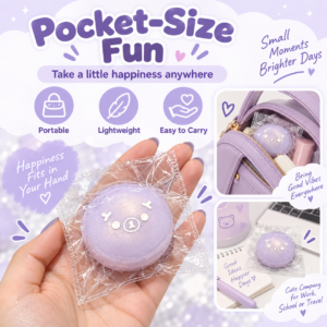 🐻💜 Bear Face Bath Bomb – Round Purple Fizzies with Bear Design