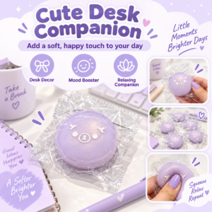 🐻💜 Bear Face Bath Bomb – Round Purple Fizzies with Bear Design
