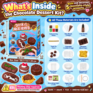 🍰 DIY Berry & Dark Chocolate Crispy Squishy Toy – Sweet Dessert Fidget Set 🍫