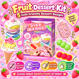 🍰 DIY Berry & Dark Chocolate Crispy Squishy Toy – Sweet Dessert Fidget Set 🍫