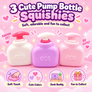 🧴✨ Pastel Pump Bottle Squishy Toy – Cute Lotion Bottle Sensory Squeeze Toy, Soft Stress Relief Fidget Collectible