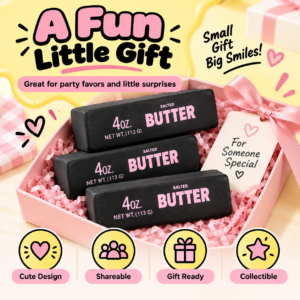 🧈✨ Butter Stick Squishy Toy – Realistic 4oz Butter Bar Sensory Squeeze Toy, Cute Stress Relief Fidget Collectible