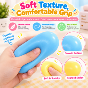 🍡🌈 Food-Themed Squishy Toy – Kawaii Mochi & Rice Cake Strips