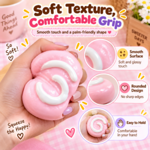 🍩✨ Donut Swirl Molded Fidget Toy – Dessert-Replica with Spiral Top