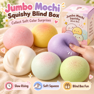 🍑✨ Peach Pink Round Squishy Ball – Soft Speckled Sensory Squeeze Toy, Stress Relief Fidget Ball & Cute Collectible