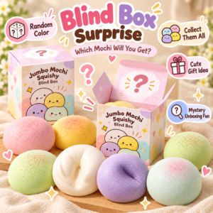 🍑✨ Peach Pink Round Squishy Ball – Soft Speckled Sensory Squeeze Toy, Stress Relief Fidget Ball & Cute Collectible