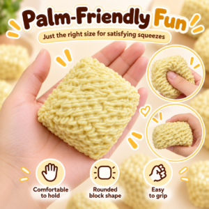 🍜 Noodle-Shaped Squishy Fidget Pieces – Food-Themed Sensory Toy Assortment