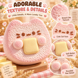 🐱🧈 Kawaii Butter Cat Squishy Toy – Animal-Shaped Fidget Collectible