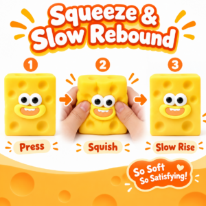 🧀 Cheese-Shaped Cube Toys – Cheese-Themed Cartoon Characters with Faces 😄