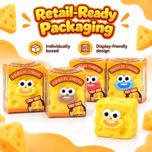 🧀 Cheese-Shaped Cube Toys – Cheese-Themed Cartoon Characters with Faces 😄