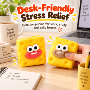 🧀 Cheese-Shaped Cube Toys – Cheese-Themed Cartoon Characters with Faces 😄