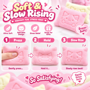 🐱 Squishy Pillow Cat Kawaii Pastel Fidget Toy