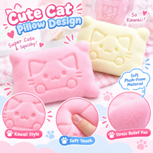 🐱 Squishy Pillow Cat Kawaii Pastel Fidget Toy