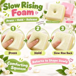 🍞 Jasmine Milk Green Toast Squishy Toy – Square Bread Slice Fidget