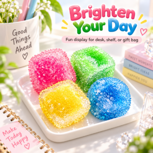 🌈 Colorful Translucent Bead Cube Sensory Fidget Toy