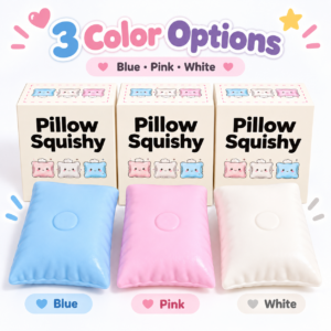🧸 Pastel Pillow Squishy Toys – Cartoon Face Squishies