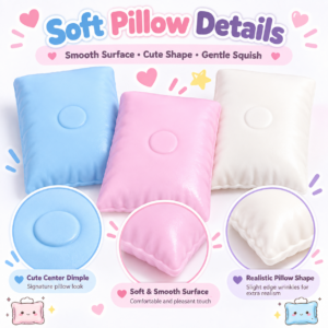 🧸 Pastel Pillow Squishy Toys – Cartoon Face Squishies