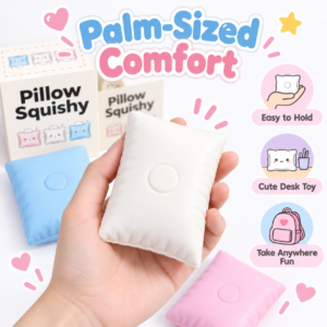🧸 Pastel Pillow Squishy Toys – Cartoon Face Squishies