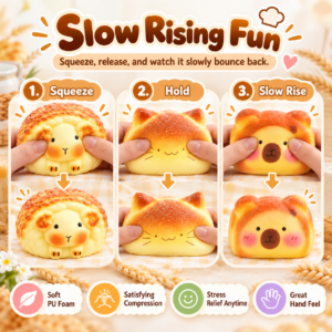 🧈🐢 Squishy Toy Imitation Butter Stick & Imitation Baked-Goods Turtle