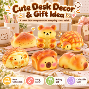 🧈🐢 Squishy Toy Imitation Butter Stick & Imitation Baked-Goods Turtle