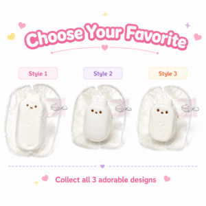 🐰🤍 White Bunny Ear Squishy Toy – Cute Animal Fidget Collectible