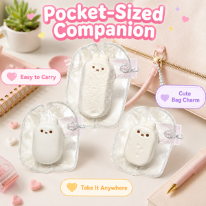 🐰🤍 White Bunny Ear Squishy Toy – Cute Animal Fidget Collectible