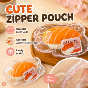 🍣🍥 Salmon Nigiri Sushi Squishy Toy – Realistic Cute Fidget Sushi