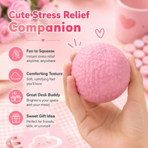 🍓🧁Crunchy Handmade Textured Squishy Ball Collection – Colorful ASMR Sensory Squeeze & Fidget Toys