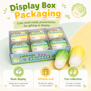 🥬✨ Handmade Cabbage Ball Toy – Kawaii Pastel Squeeze Fidget Collectible