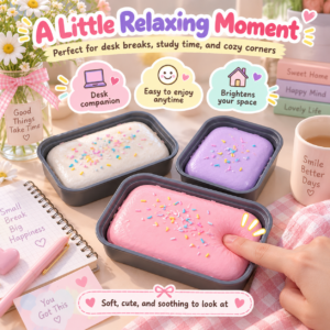 🍰🍓 Pastel Dessert Squishy Cakes – Food-Themed Fidget Toy Wholesale