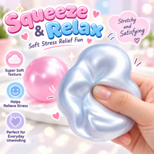 🟣🔵 Pearlescent Pastel Squeeze Balls – Round & Animal Squishy Fidget Assortment