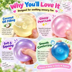 🌈✨ 6-Piece Colorful Translucent Round Ball Set in Metal Tray