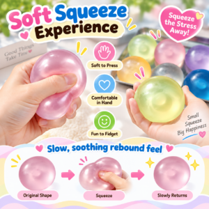🌈✨ 6-Piece Colorful Translucent Round Ball Set in Metal Tray