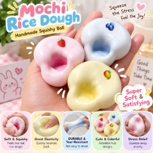 🍓✨ Cute Fruit-Themed Squishy Ball – Kawaii Pastel Squeeze Toy