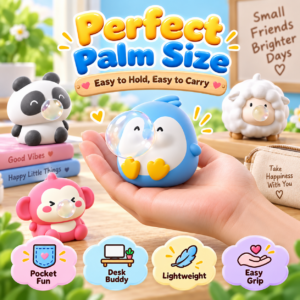 🐧🫧 Animal Bubble Squishy Toy – Cute Pastel Collectible Squeeze Fidgets
