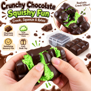 🍫🍬 Chocolate & Candy Squishy Toy Assortment | Cute Cracked-Chocolate Fidget Squishies