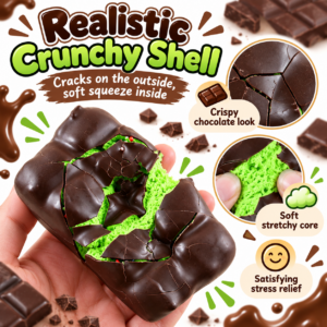 🍫🍬 Chocolate & Candy Squishy Toy Assortment | Cute Cracked-Chocolate Fidget Squishies