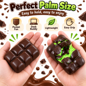 🍫🍬 Chocolate & Candy Squishy Toy Assortment | Cute Cracked-Chocolate Fidget Squishies